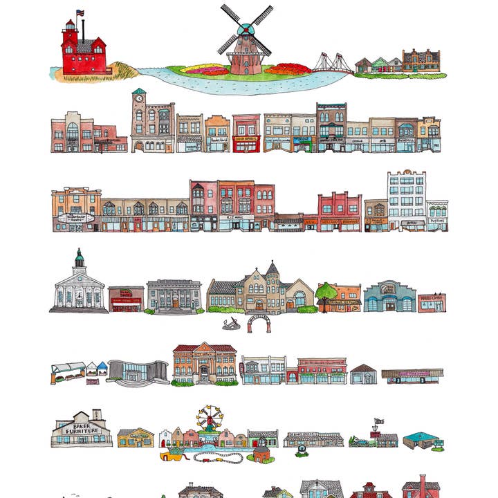 Jodi Lynn's Emporium of Doodles - Wholesale Art Print - Holland MI Print