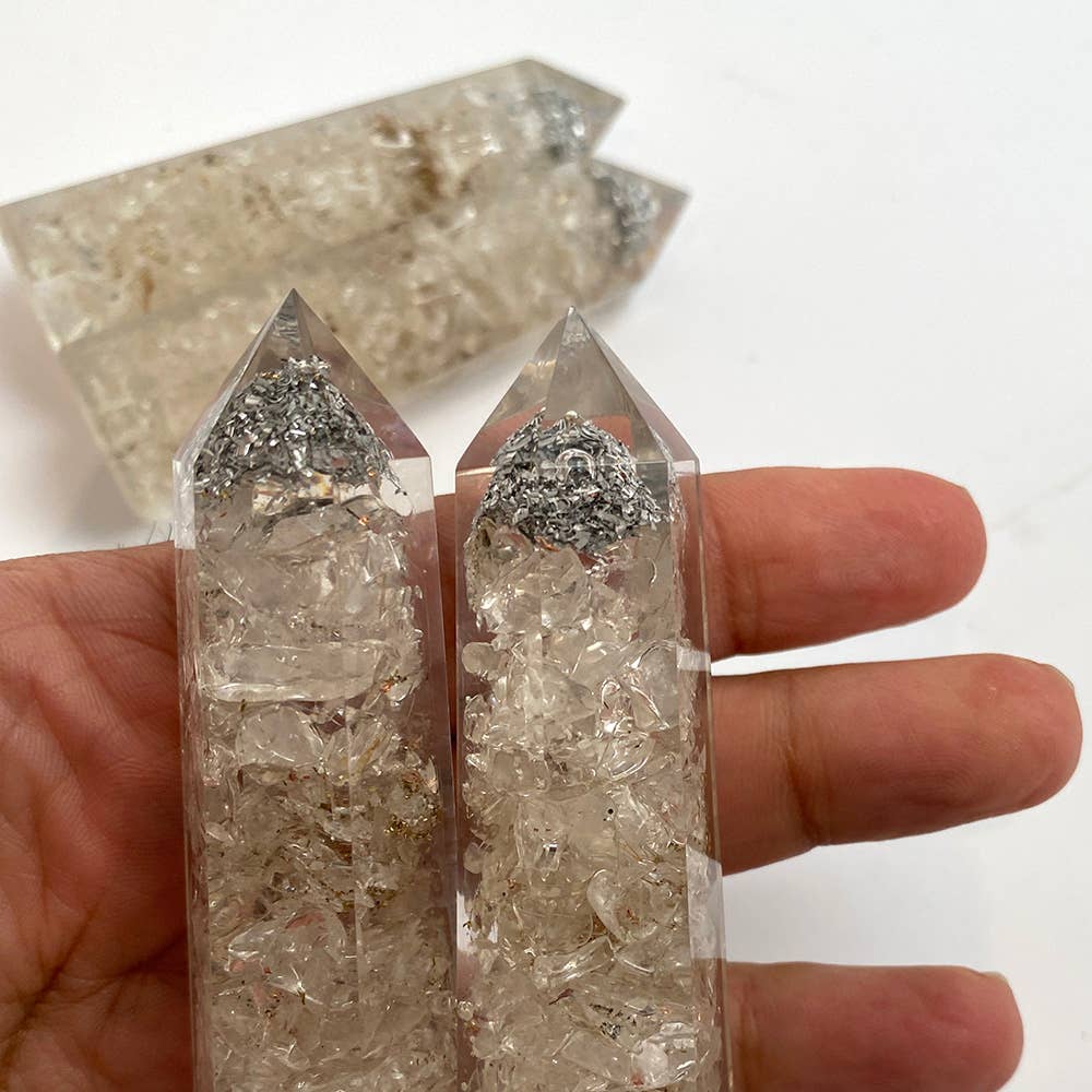 VIE – wholesale Spiritual stone/crystal – Orgonite Obelisk Tower, 8x2x2cm21