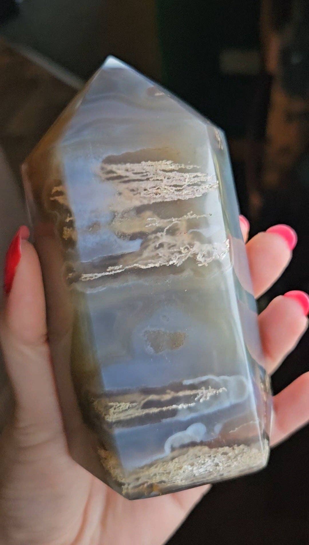 Little Miss Cosmic - Vente Pierre et cristal de spiritualité - Tour en agate Orca XL - 671 g0