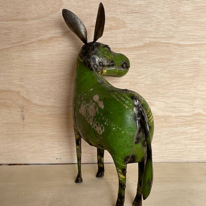 Everyday Artifact - Wholesale Sculpture - Polka Dot Donkey Recycled Metal Animals2