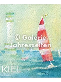 Kiel Leuchtturm Friedrichsort Klappkarte für den Großhandel von Karen Utermann Galerie Jahreszeiten