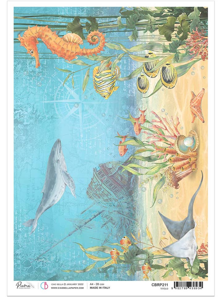 Ciao Bella Rice Paper A4 The Shipwreck for wholesale by Ecstasy Crafts Distributing