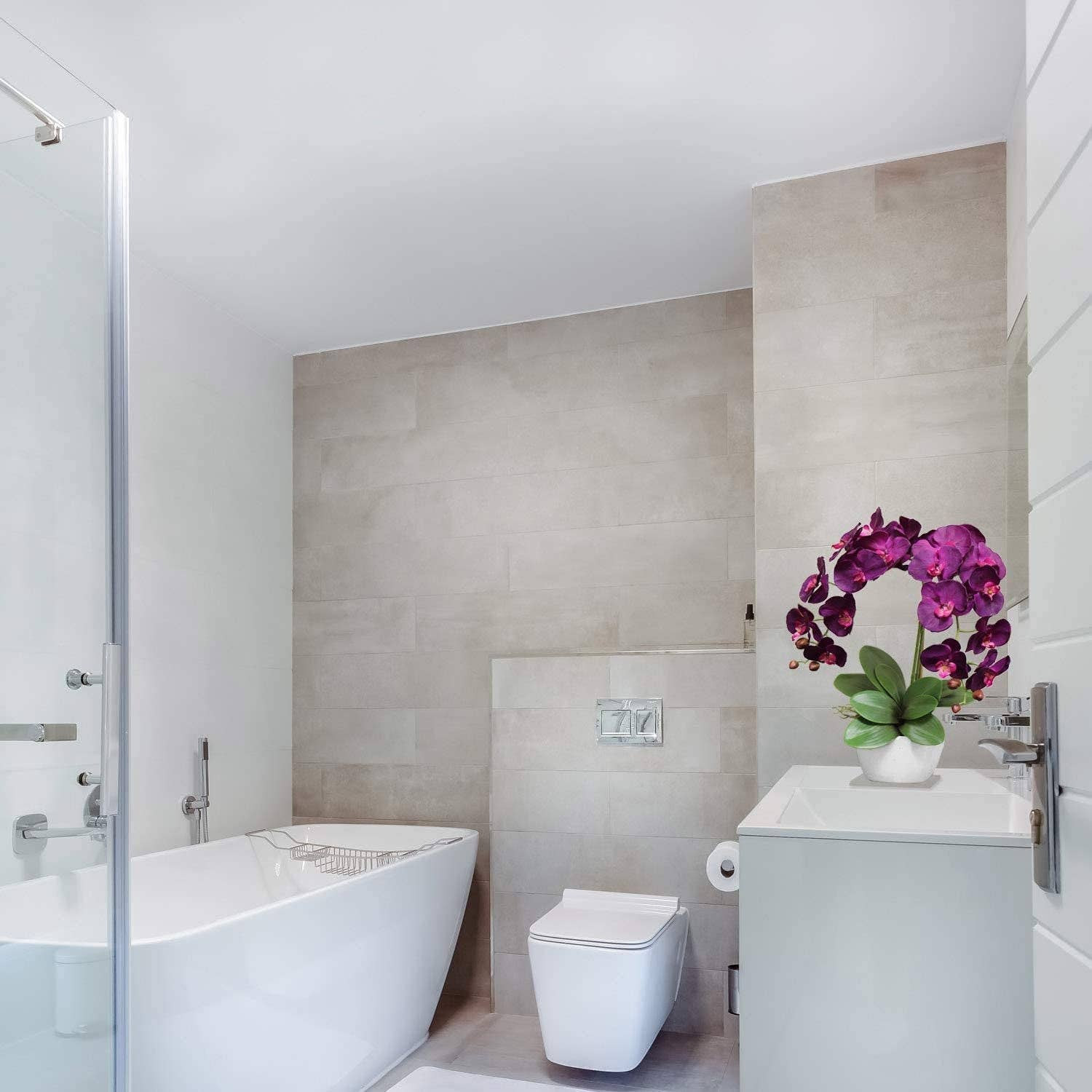 Larksilk - Wholesale Artificial Flowers - Real Touch Silk Phalaenopsis Orchid 9 Flowers Faux4