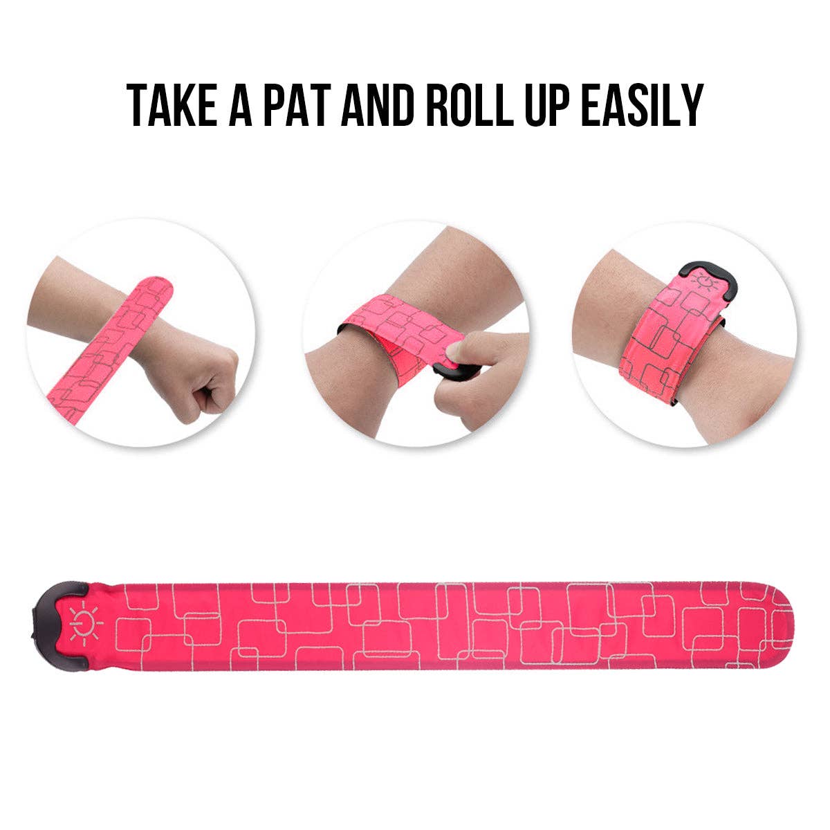 Pink Battery Powered Led Wristband for wholesale on Faire2