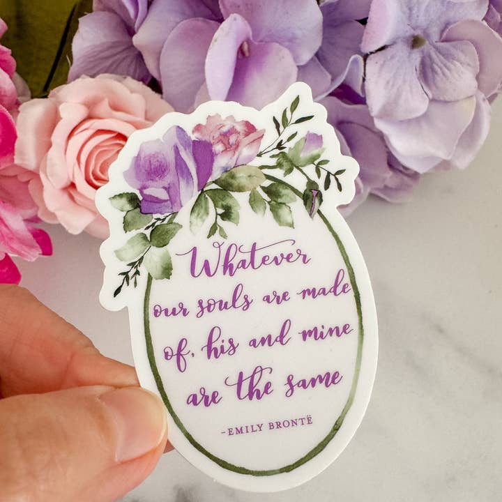 Wuthering Heights Zielen Emily Bronte Literaire Sticker Decal voor wholesale door Wildflower Paper Company