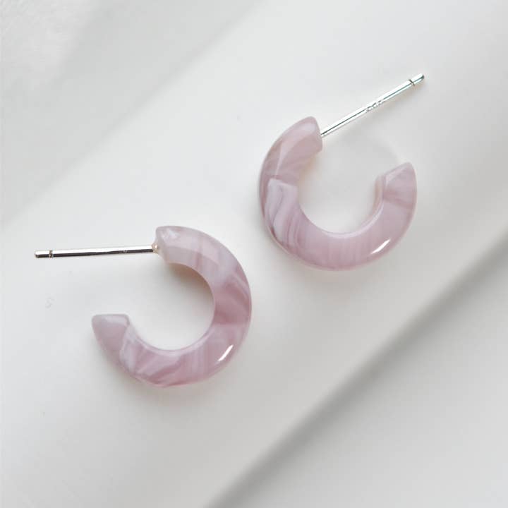 Fenna&Fei - Wholesale Hoop Earrings - Huggie Hoops Collection | Small Tiny Minimalist Resin Hoops