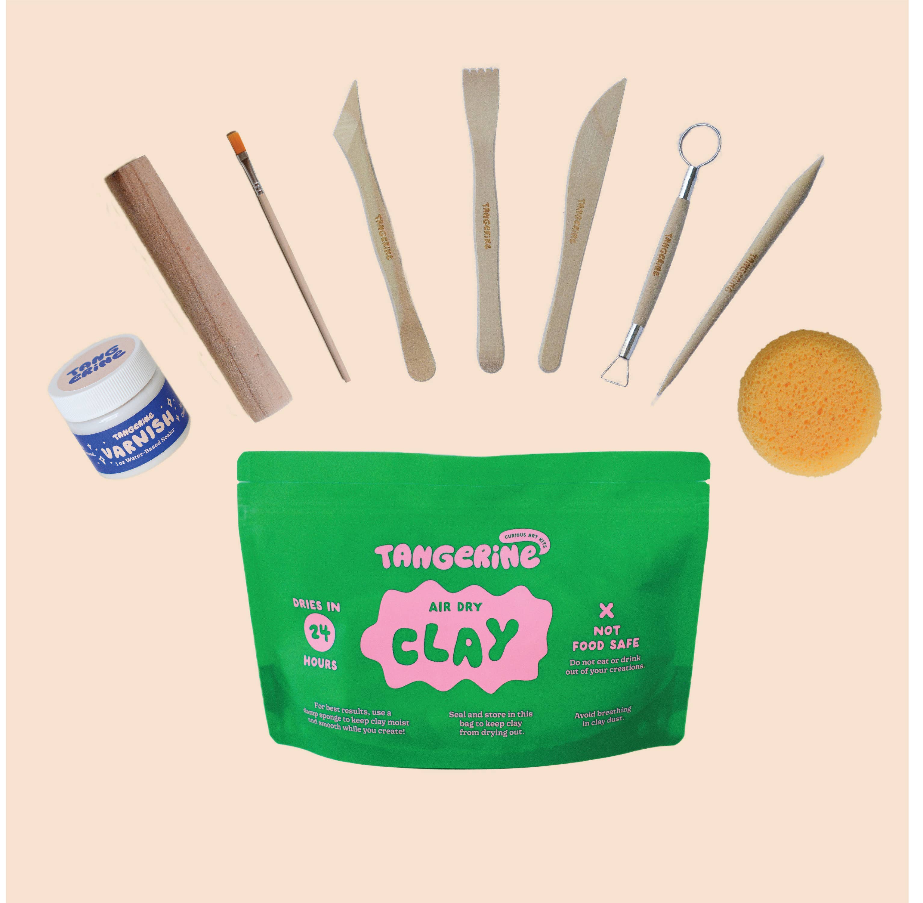 Tangerine Art Kits - Wholesale DIY Craft Kit - Air-Dry Clay1