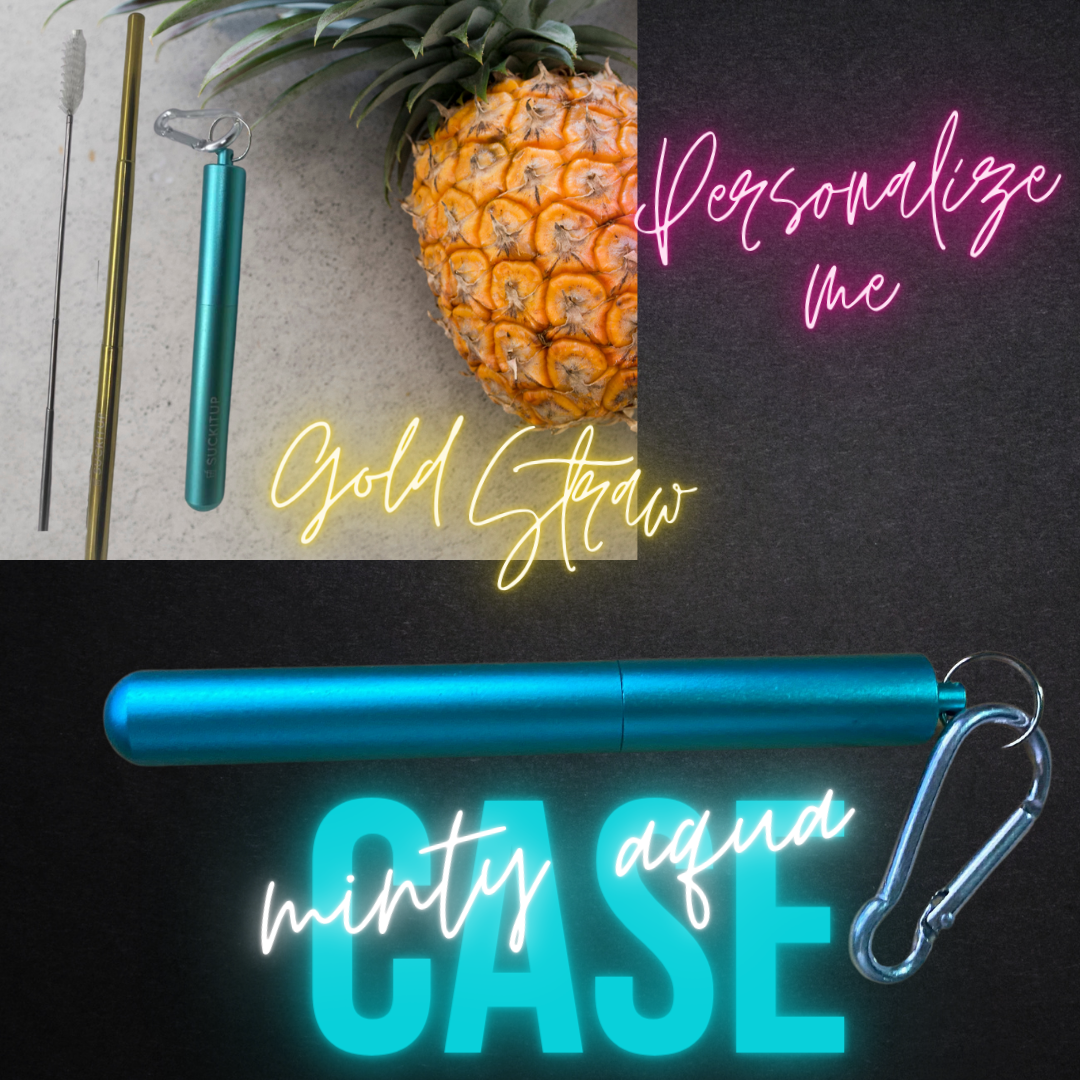 Suck It Up Straws - Vente Paille - Pailles métalliques télescopiques avec étui pour porte-clés et brosse de nettoyage16