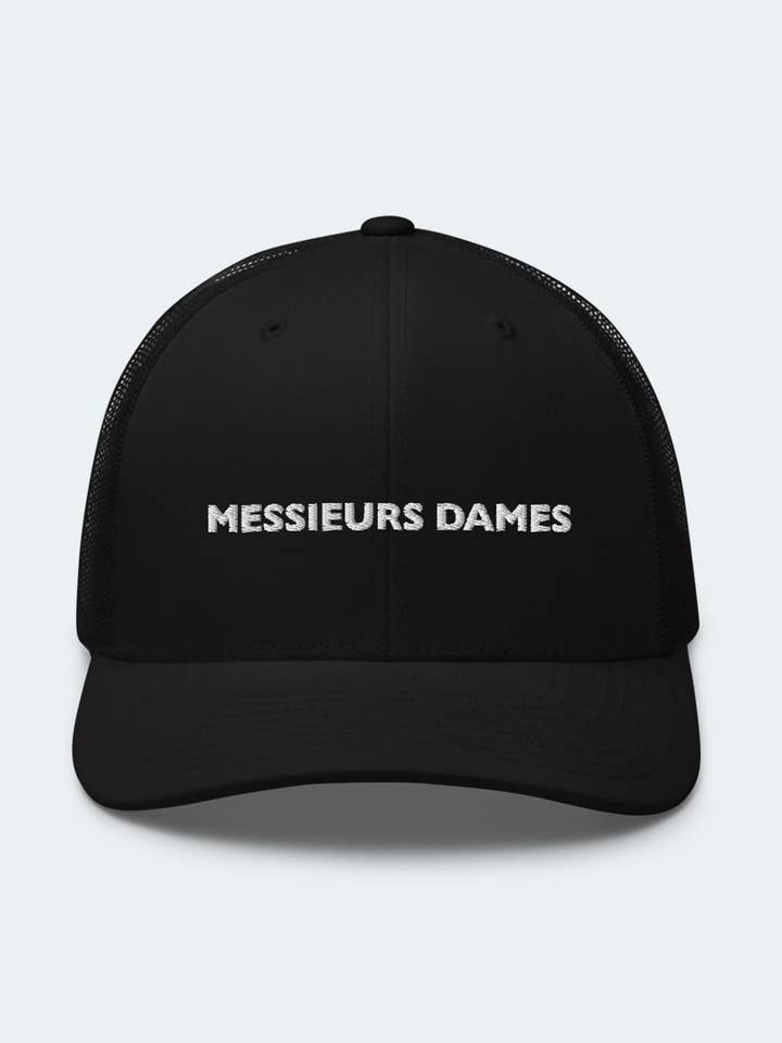 Gorra Trucker Negra Firma para venta al por mayor de MESSIEURS DAMES