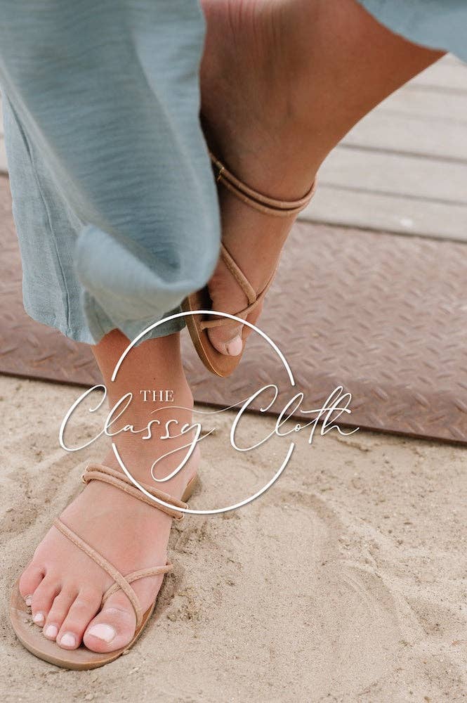 The Classy Cloth WS - Wholesale Sandals - Women's - Santorini Sandals - Bamboo RTS4