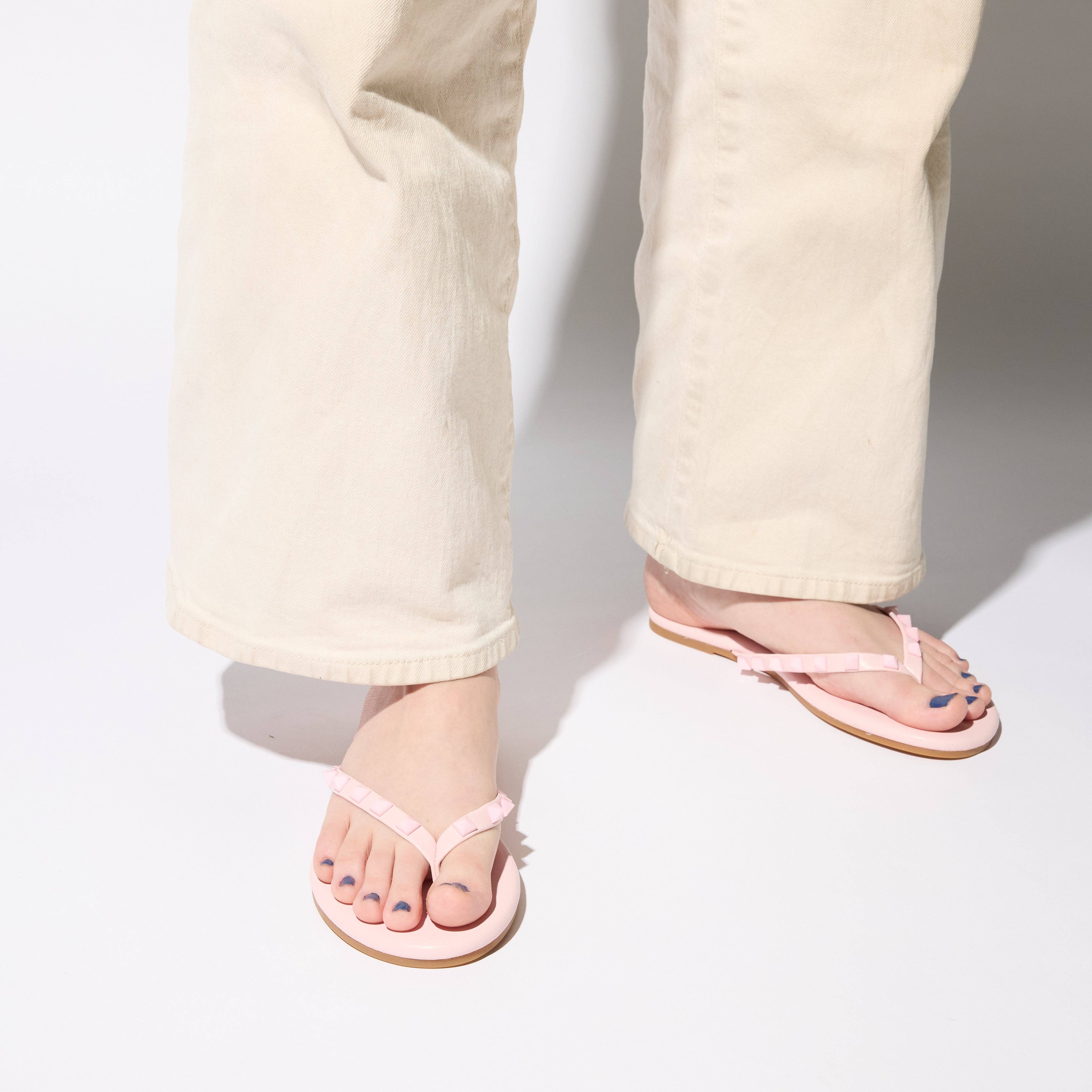 Rivington Stud Flip Flop in Ballet Pink for wholesale on Faire3