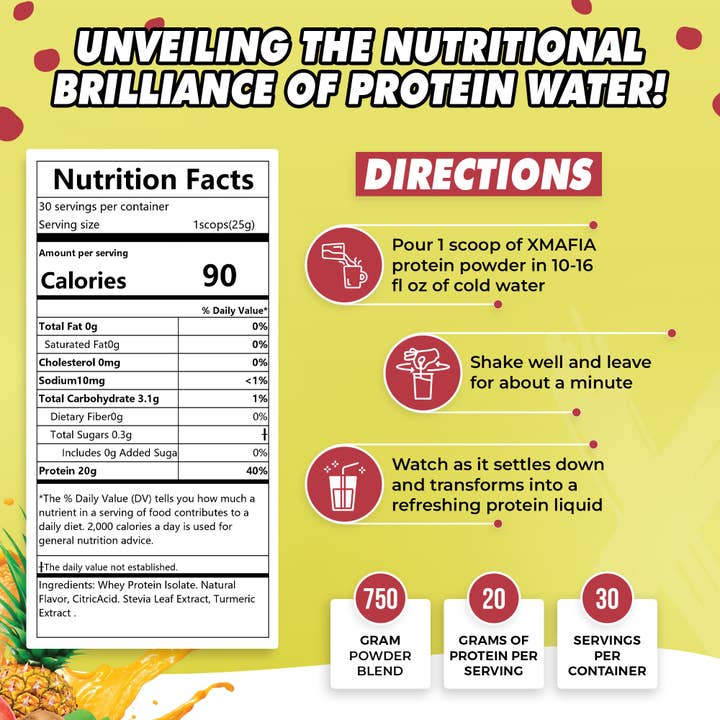 XMAFIA - Wholesale Protein/superfood powder - XMafia – Protein Water, Clear Protein Powder - Tropical3