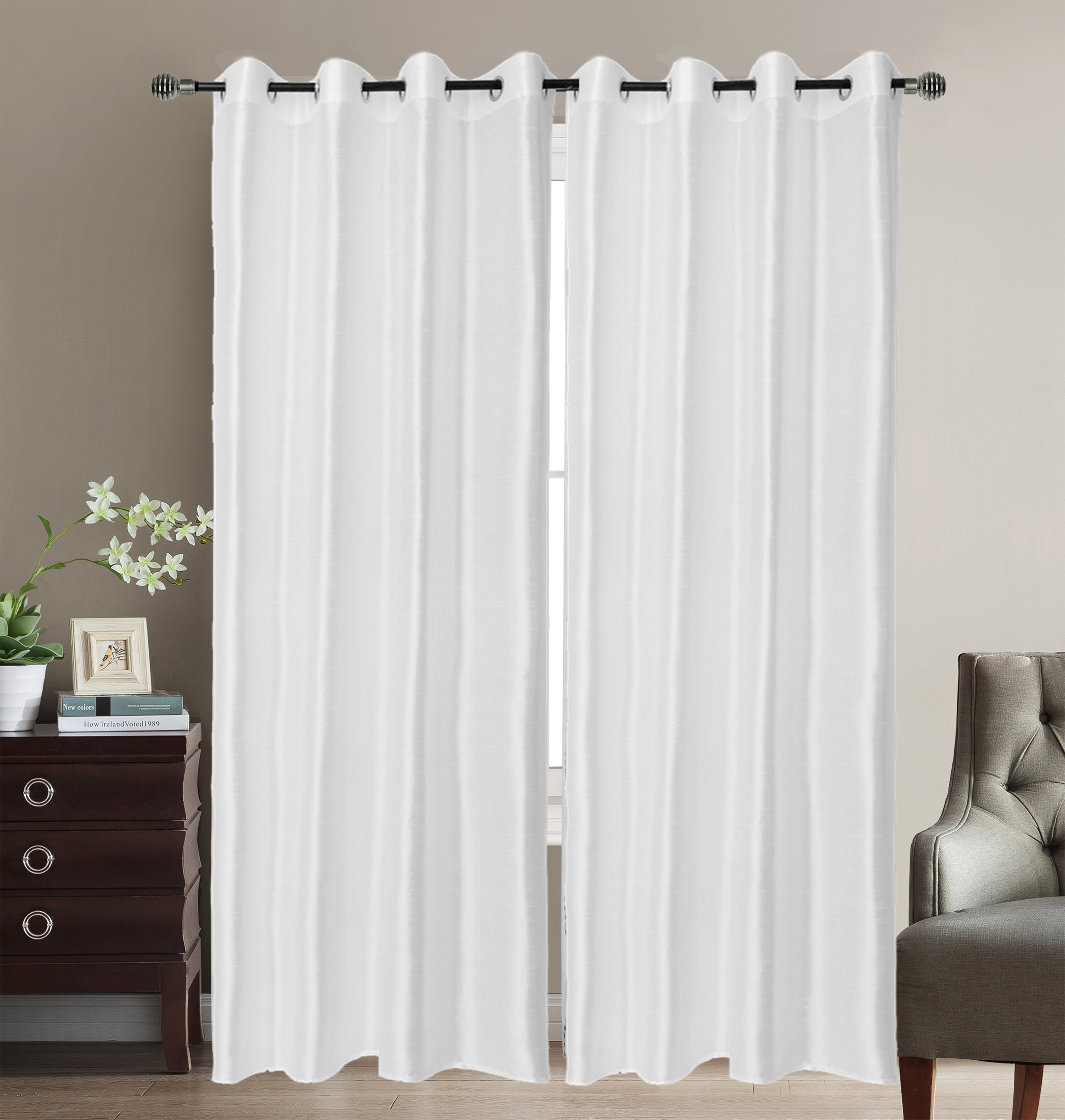 Super Bazaar - Wholesale Gordijn - Kant en Klaar Vitrage Gordijn - Met Ringen - 140x240 cm24
