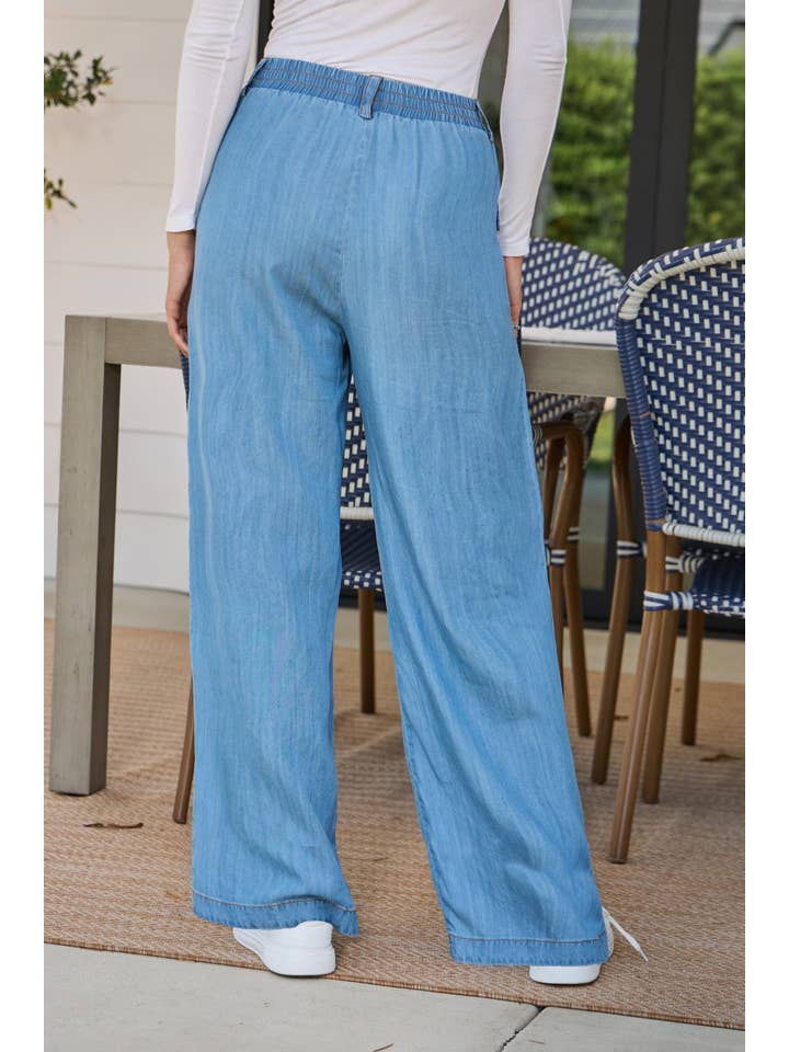 Oddi - Wholesale Jeans - Women's - Washed Chambray Denim Cargo Pocket