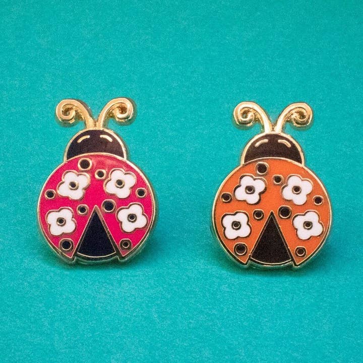Ladybug Pin | Nature Lover Lapel Pin | Retro Lady Bug Pin for wholesale by Chelzart