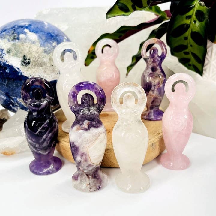 Rock Paradise - Wholesale Spiritual Stone/Crystal - Crystal Gemstone Earth Goddess Stand - You Choose Stone