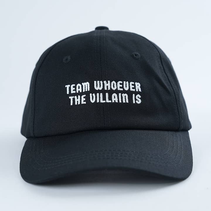 Well Versed Goods - Wholesale Baseball Cap - Unisex - Team Villain 🧛 Bookish Baseball Hat0