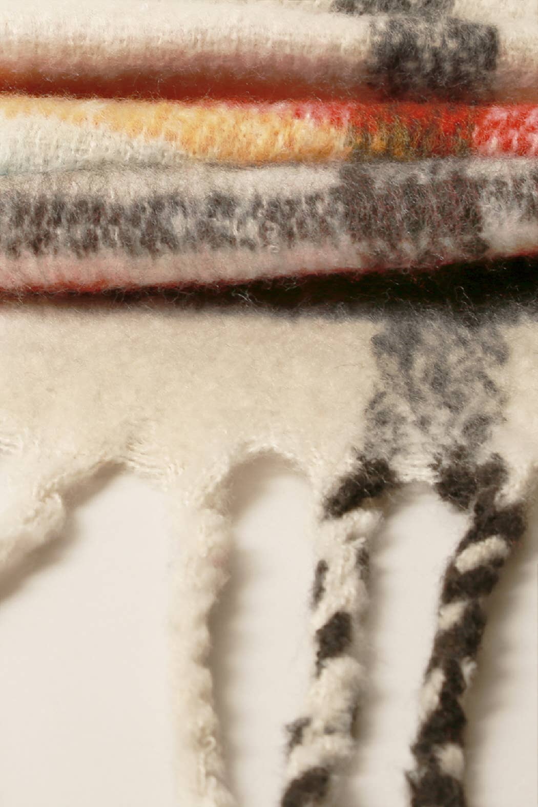 Fashion City - Wholesale Scarf - Women's - Women's Multi Stripe Cozy Scarf w Fringe13