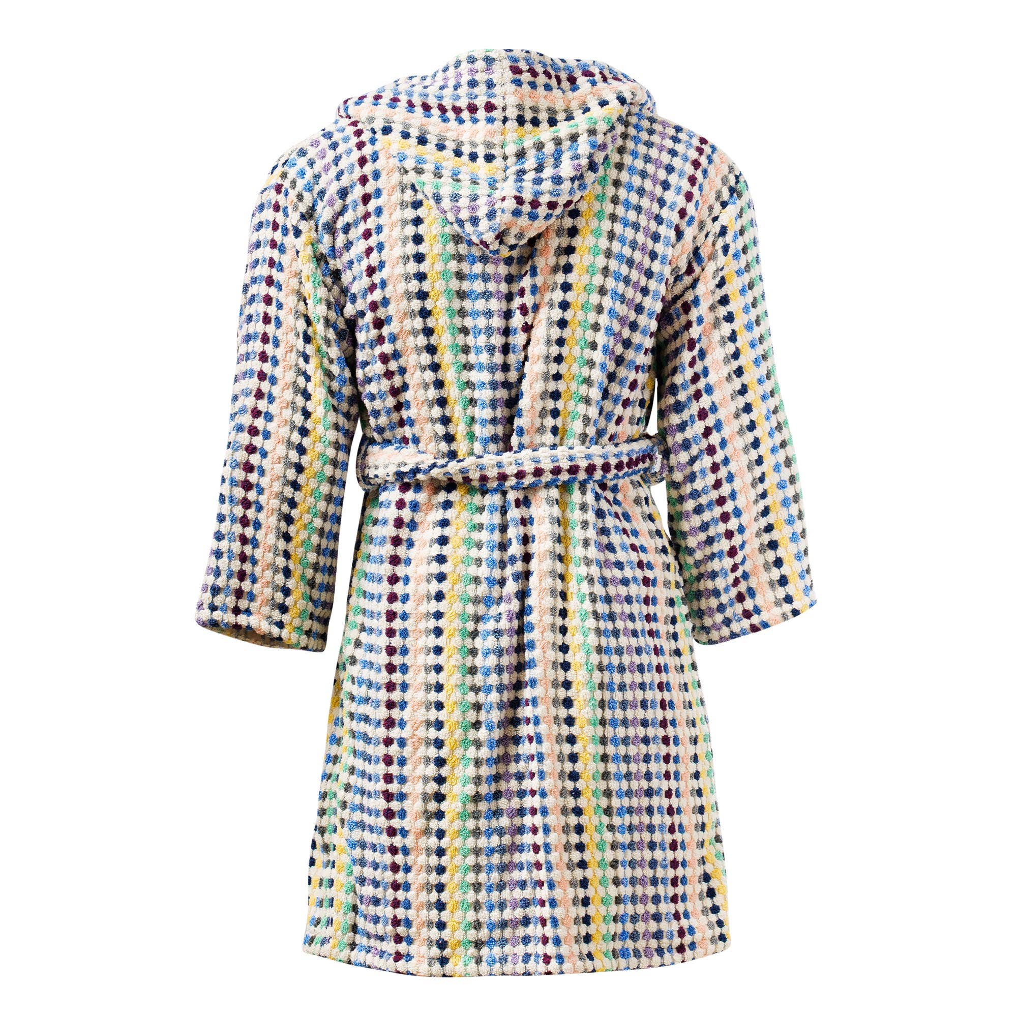 YURTLUS - Venta al por mayor Bata - Unisex - Bata de burbujas tejida a mano, albornoz con pompones en telar manual 100% algodón 61