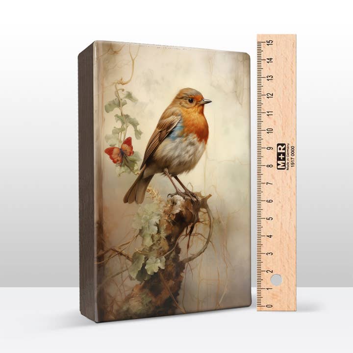 Laqueprint - Wholesale Art Print - Robin - Mini Laqueprint - 9.6 x 14.6 cm - LPS4111
