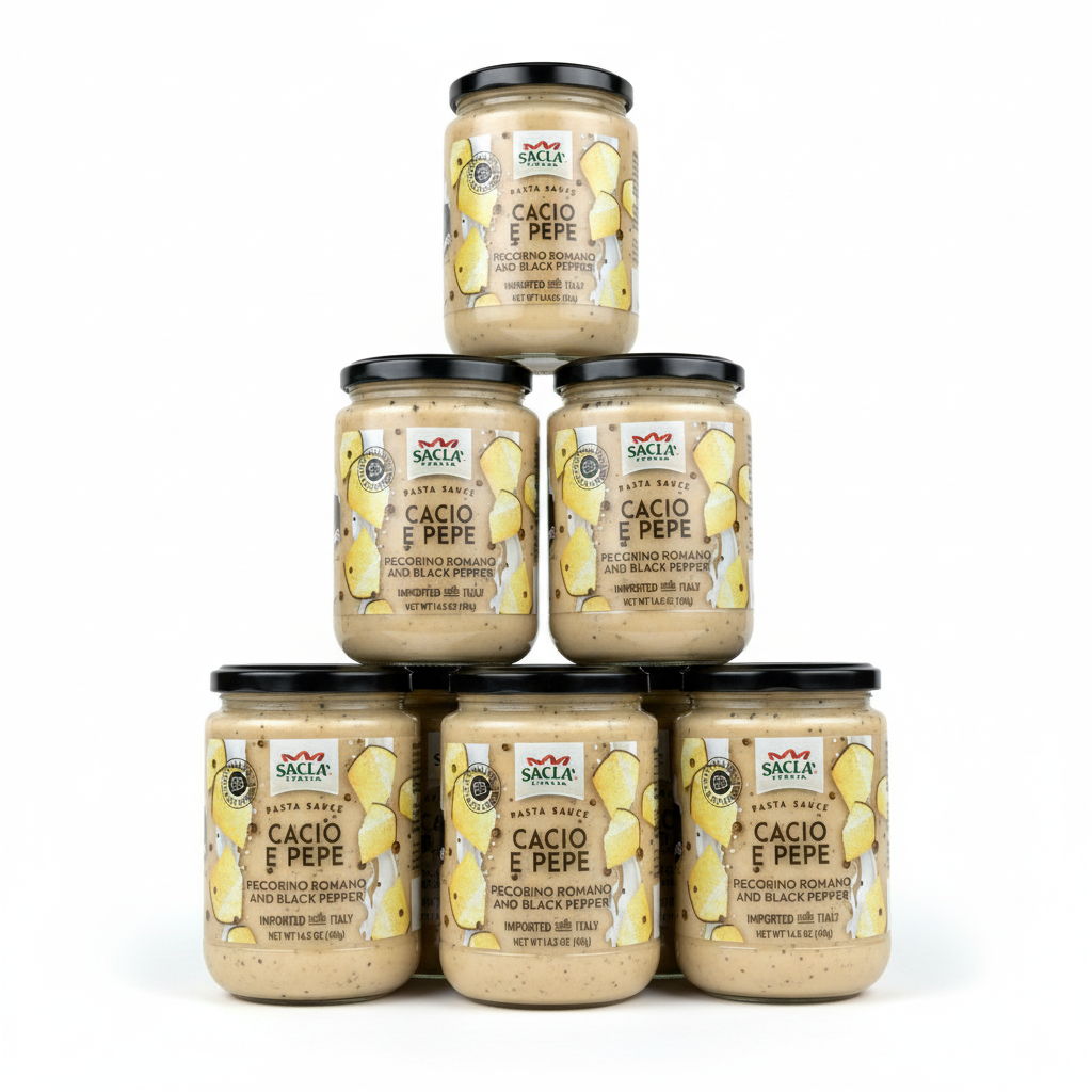 Sacla - Wholesale Pasta Sauce - Sacla Italy Cacio e Pepe White Pasta Sauce 6x14.5oz Imported1