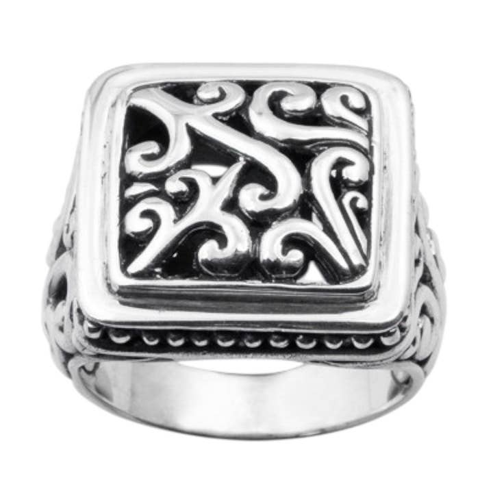 Sterling Silver Scrolls Ring Size 6 – Kamaron Bali for wholesale by Kamaron Bali