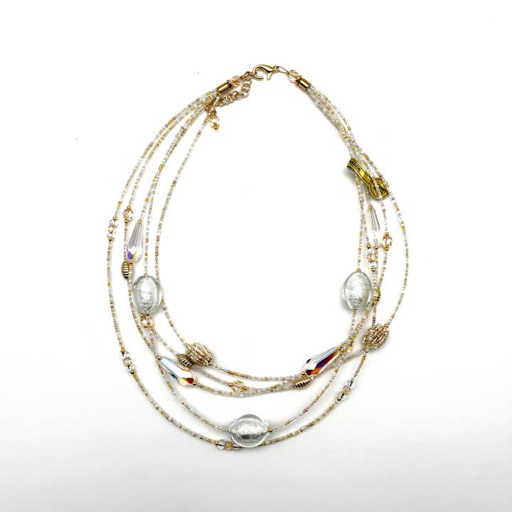Alice Sturzinger LLC - Wholesale Beaded/Pearl Necklace - Alison Murano Glass Layered Necklace - Multiple Color Opt.2