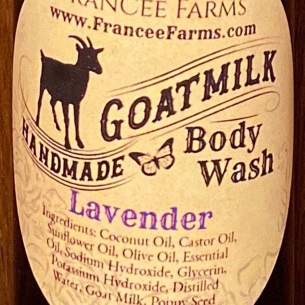 Lavendel-bodywash met geitenmelk voor wholesale door FranCee Farms