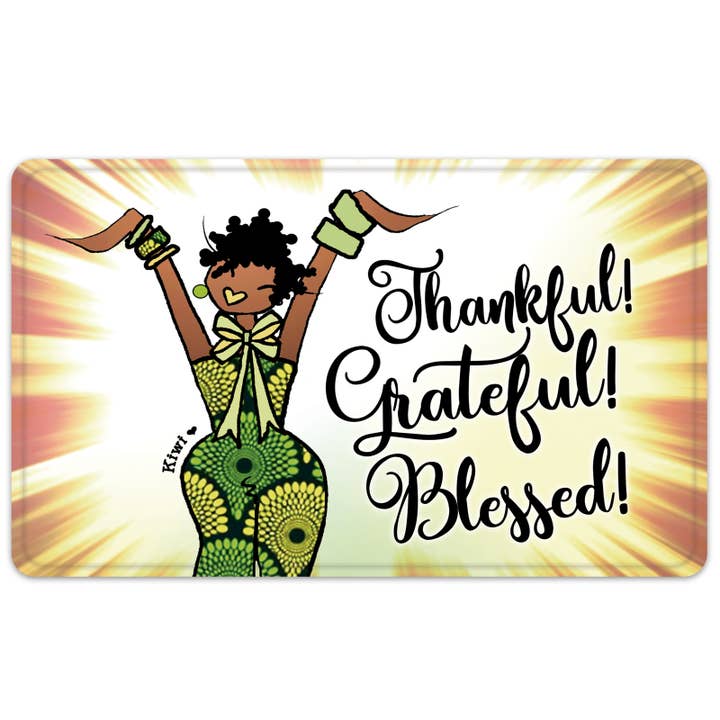 Memory Foam Bath Mat Thankful, Grateful, Blessed for wholesale by Shades of Color, LLC