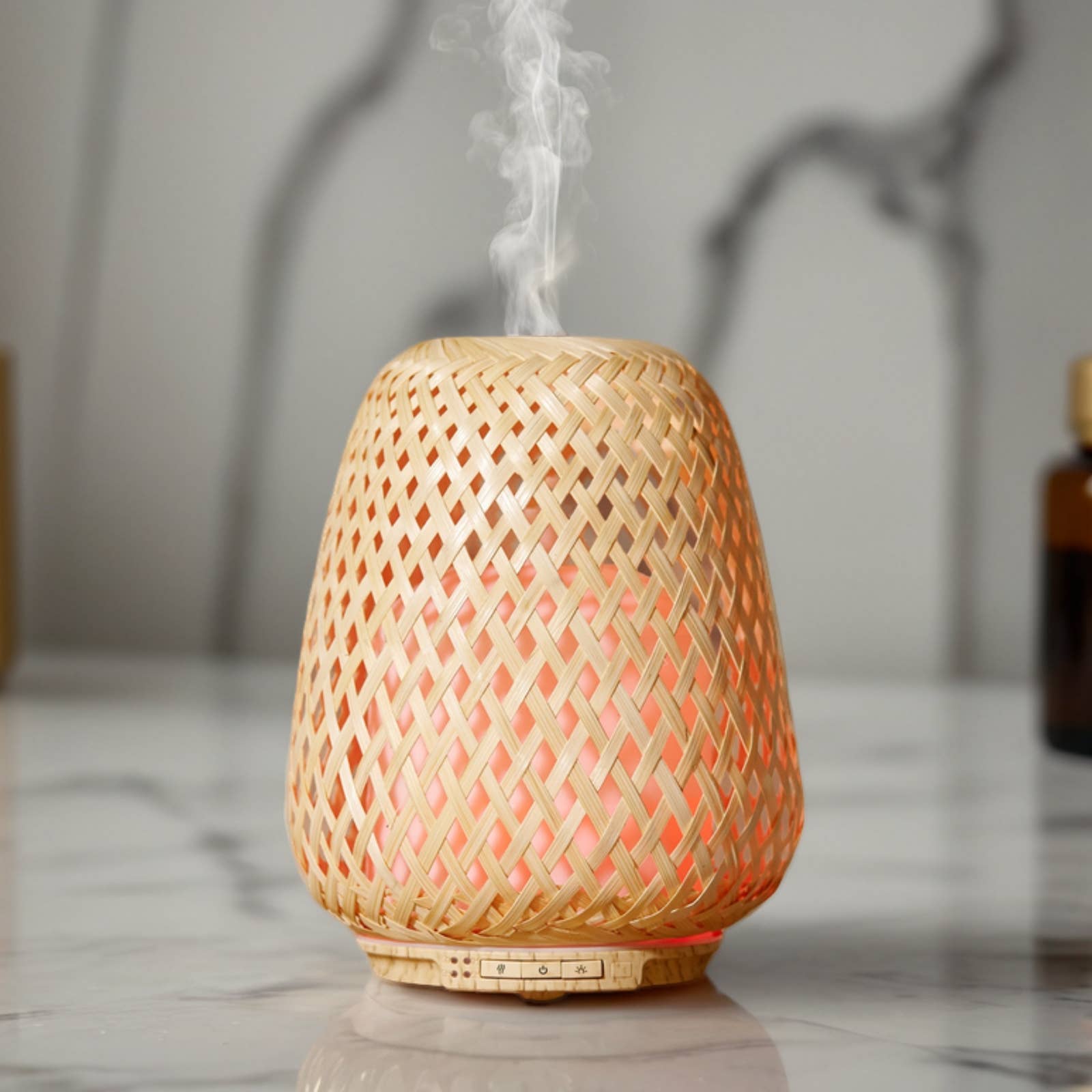 Zen'Arôme - Vente Diffuseur électronique - Diffuseur Huile Essentielle en Bambou Naturel Tressé Olaki9