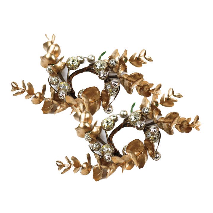 Golden Forest Taper Candle Ring (Set of 2) for wholesale by A Cheerful Giver