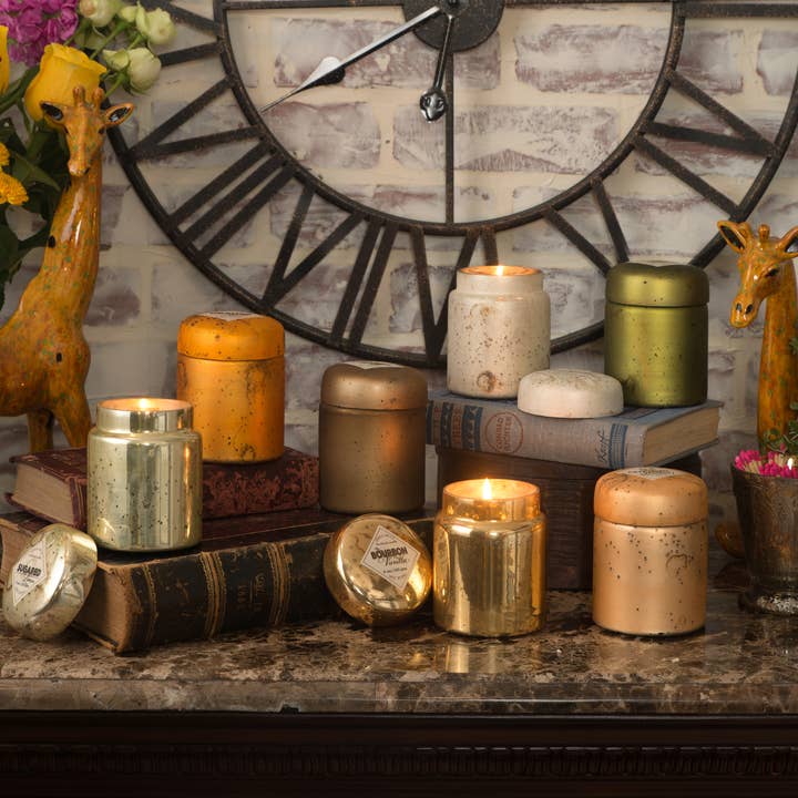 Himalayan Handmade Candles Mountain Fire Glass Lidded Candle for wholesale by Himalayan Candles