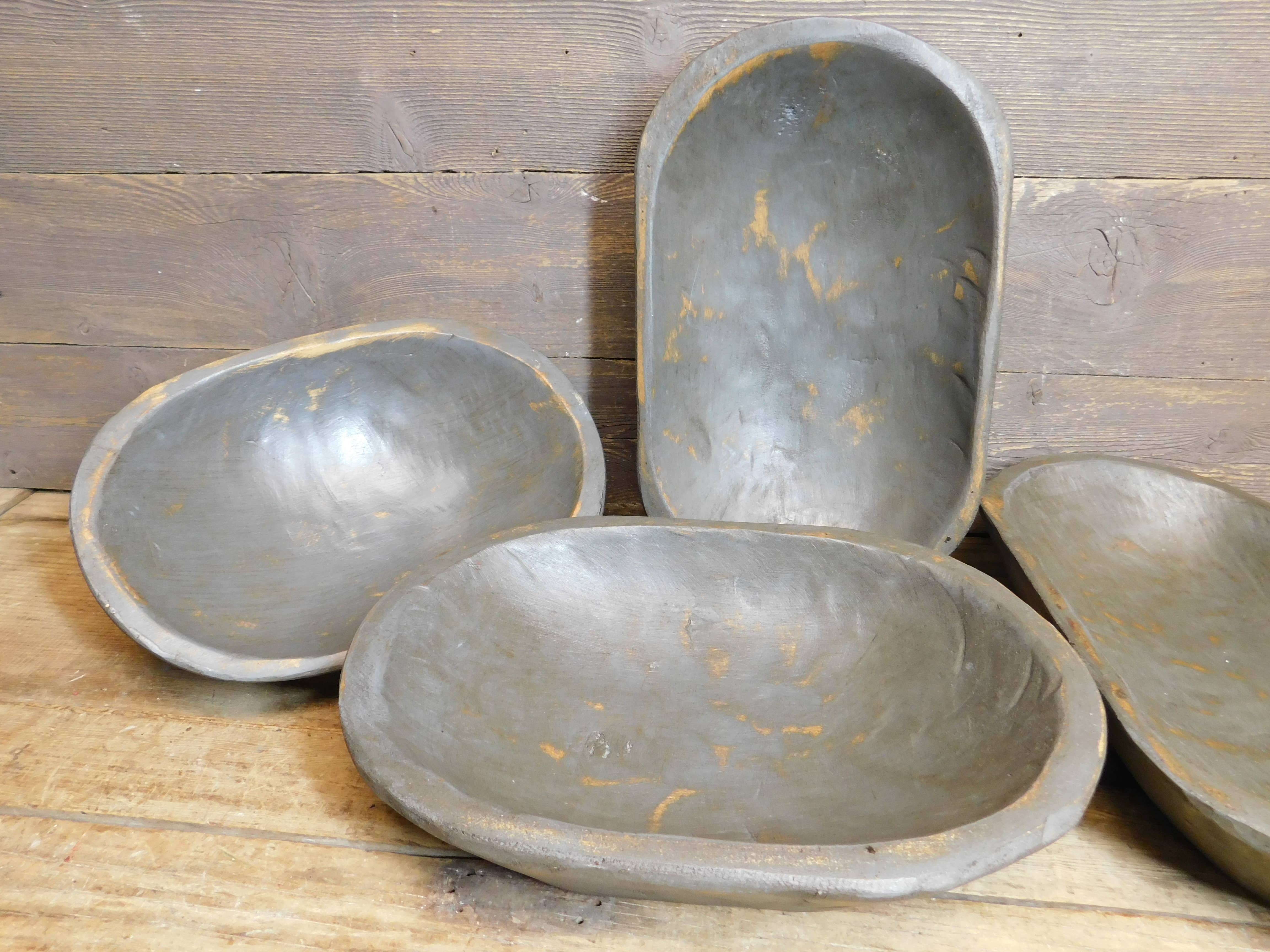 My Amigos Imports – wholesale Decorative plate/dish/bowl – CLEARANCE-Valero Wooden Dough Bowl-ER-Batea-Slate Grey-$152