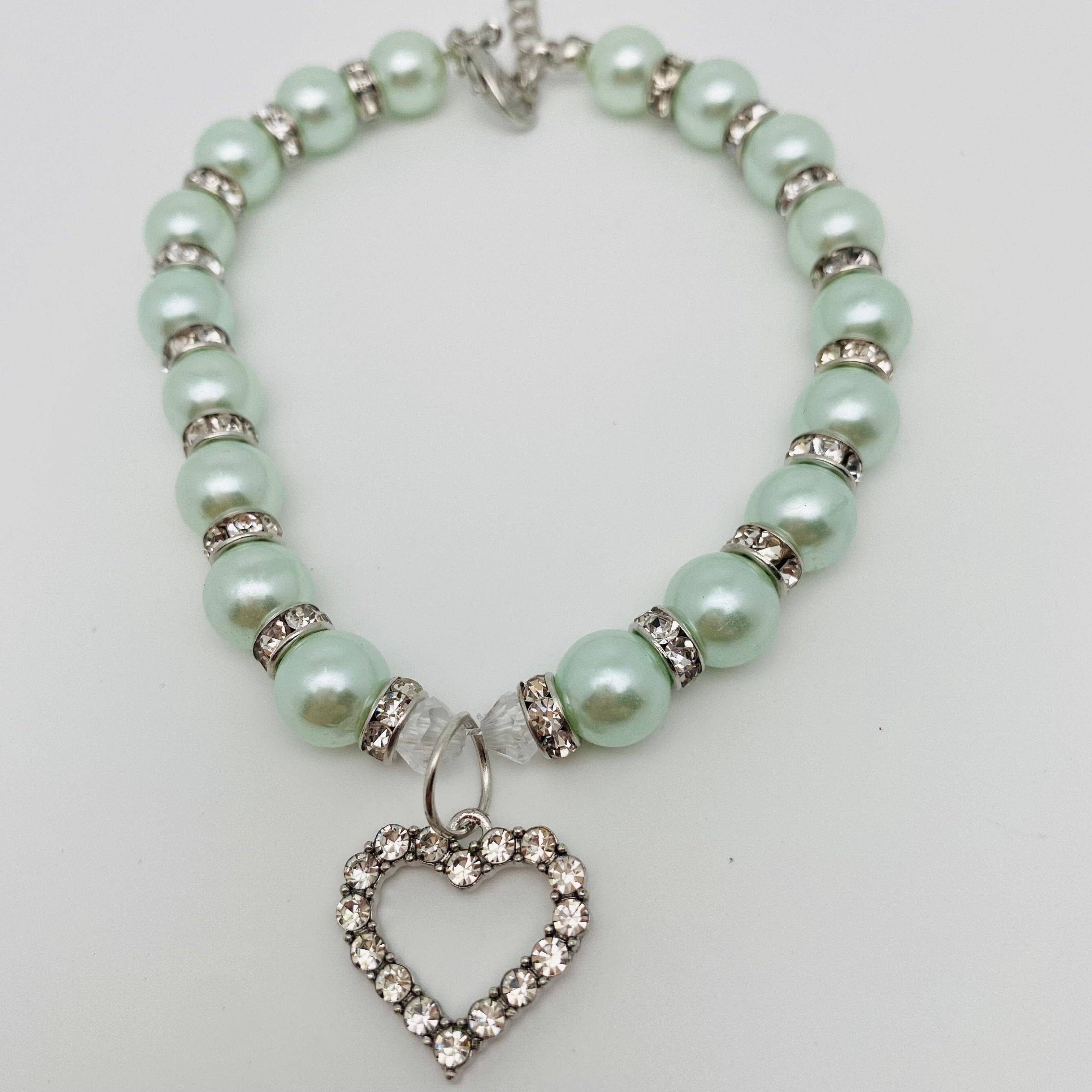 Mio Queena - Vendita all'ingrosso Collare - Cani e gatti - Collana di perle colorate con strass collare con ciondolo3