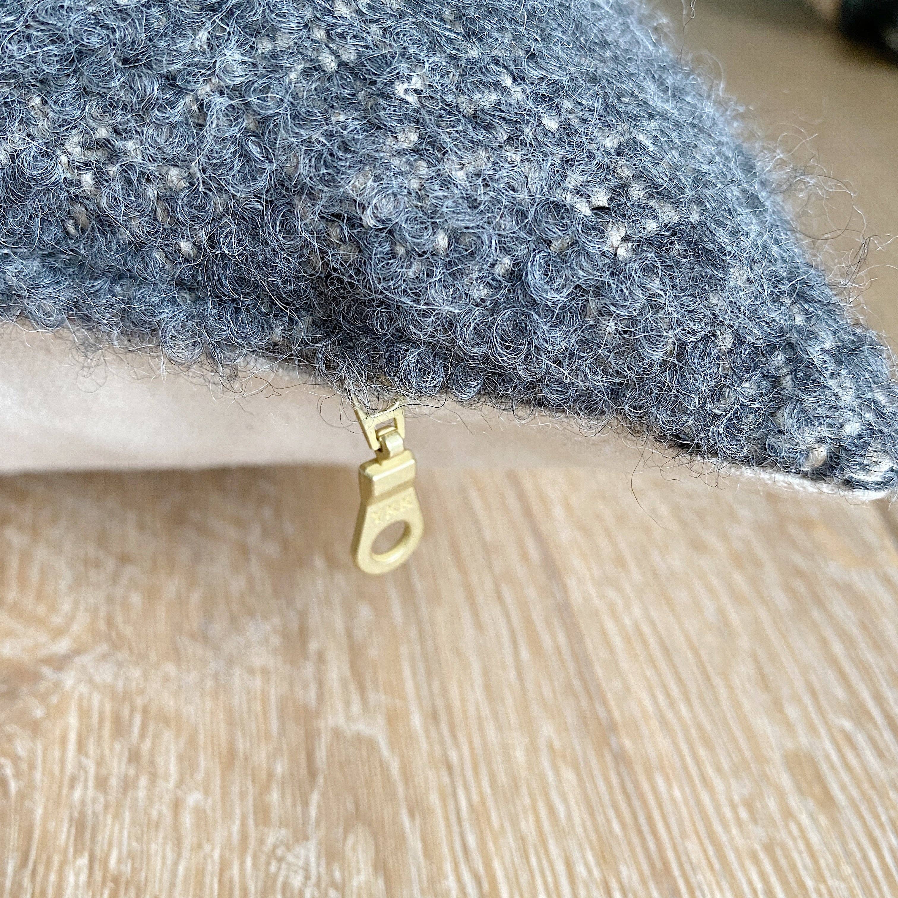 Linen & Ivory - Wholesale Throw Pillow Cover - BECKETT || Dark Gray Bouclé Pillow Cover6