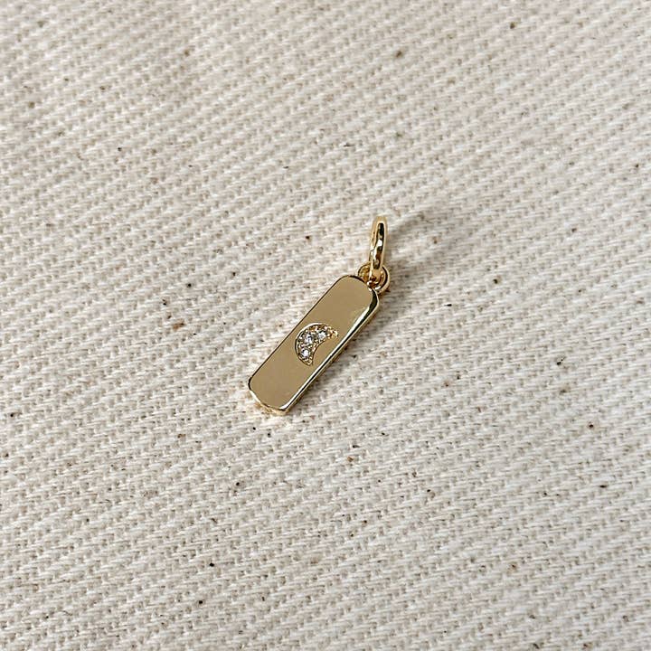 18k Gold Filled Moon Bar Charm for wholesale by GoldFi