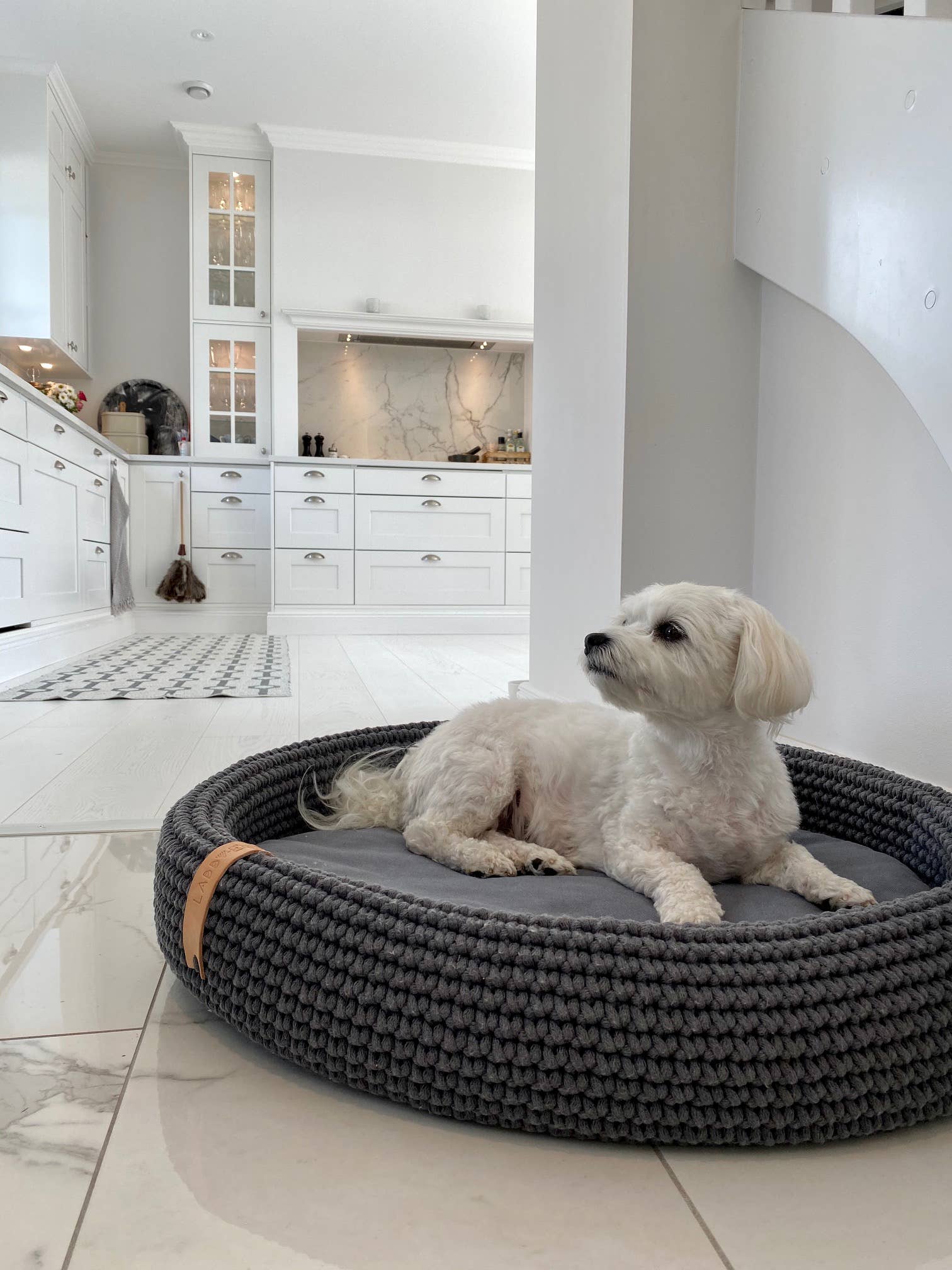 Labbvenn - Vente Panier – chien - Panier pour chien Lukko de forme ovale unique, entièrement fait à la main3