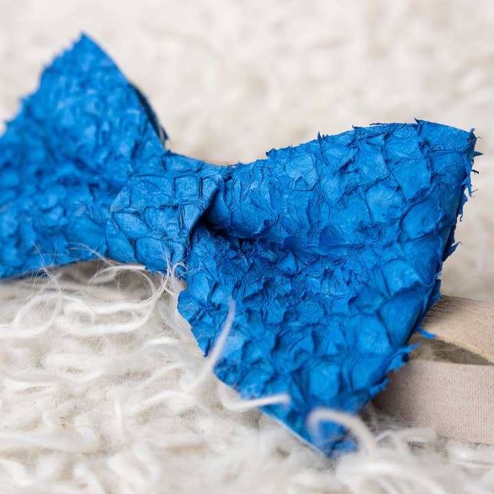 Fish leather bow tie Handmade Wedding Accessories Recycled for wholesale by 100fishcolors