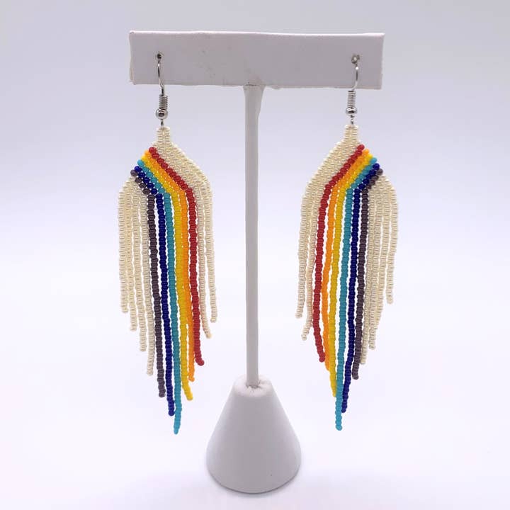 Pendientes de arcoíris con forma de prisma hechos a mano para venta al por mayor de UNTIL THERES A CURE FOUNDATION