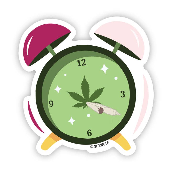 Sticker: 420 O'Clock Stoner Life Vinyl Sticker | Weed Accessory for wholesale by SHEWOLF Designs