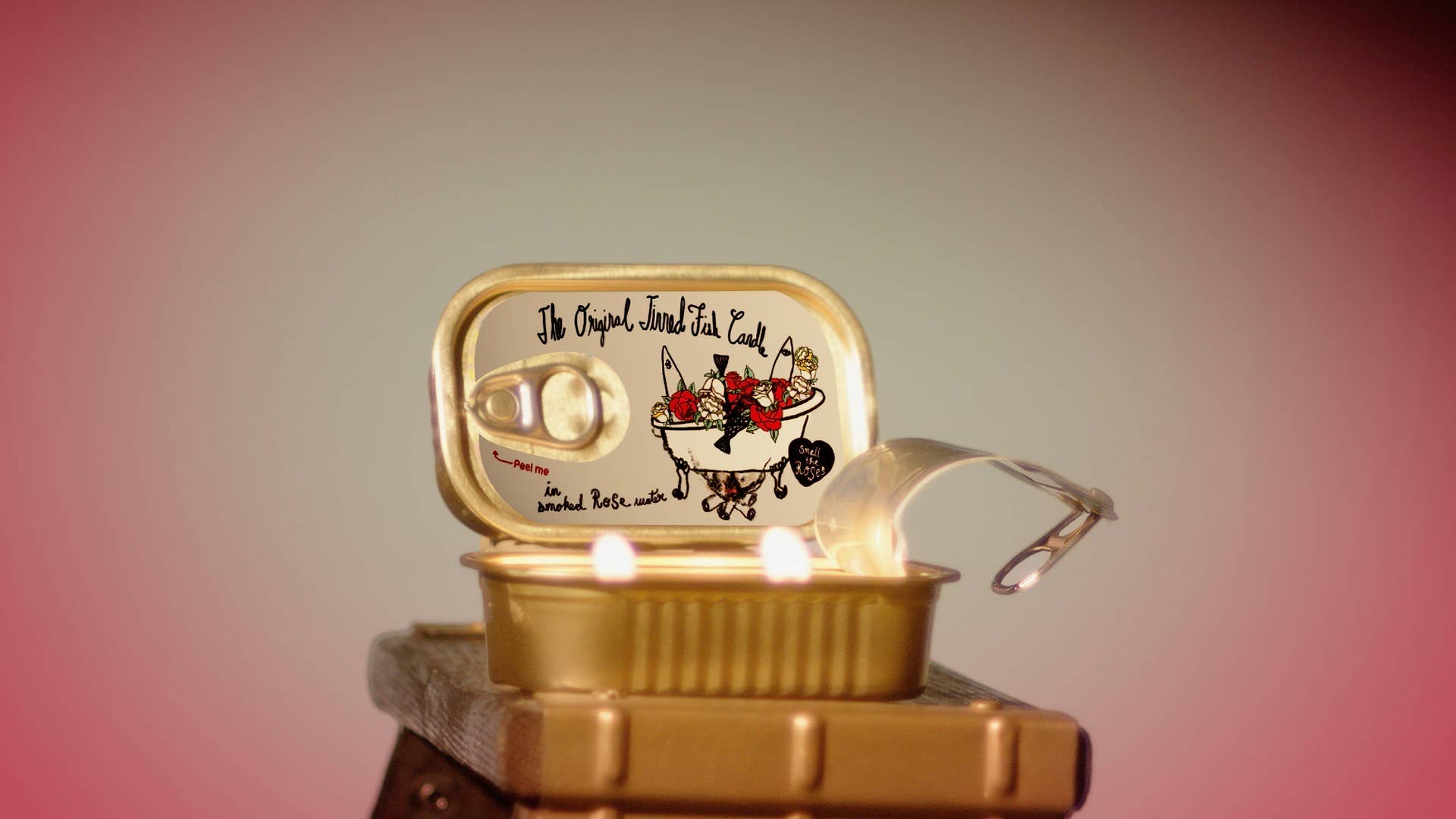 Tinned Candle - Wholesale Novelty Candle - Tinned Fish Candle - Smoked Rose Water5