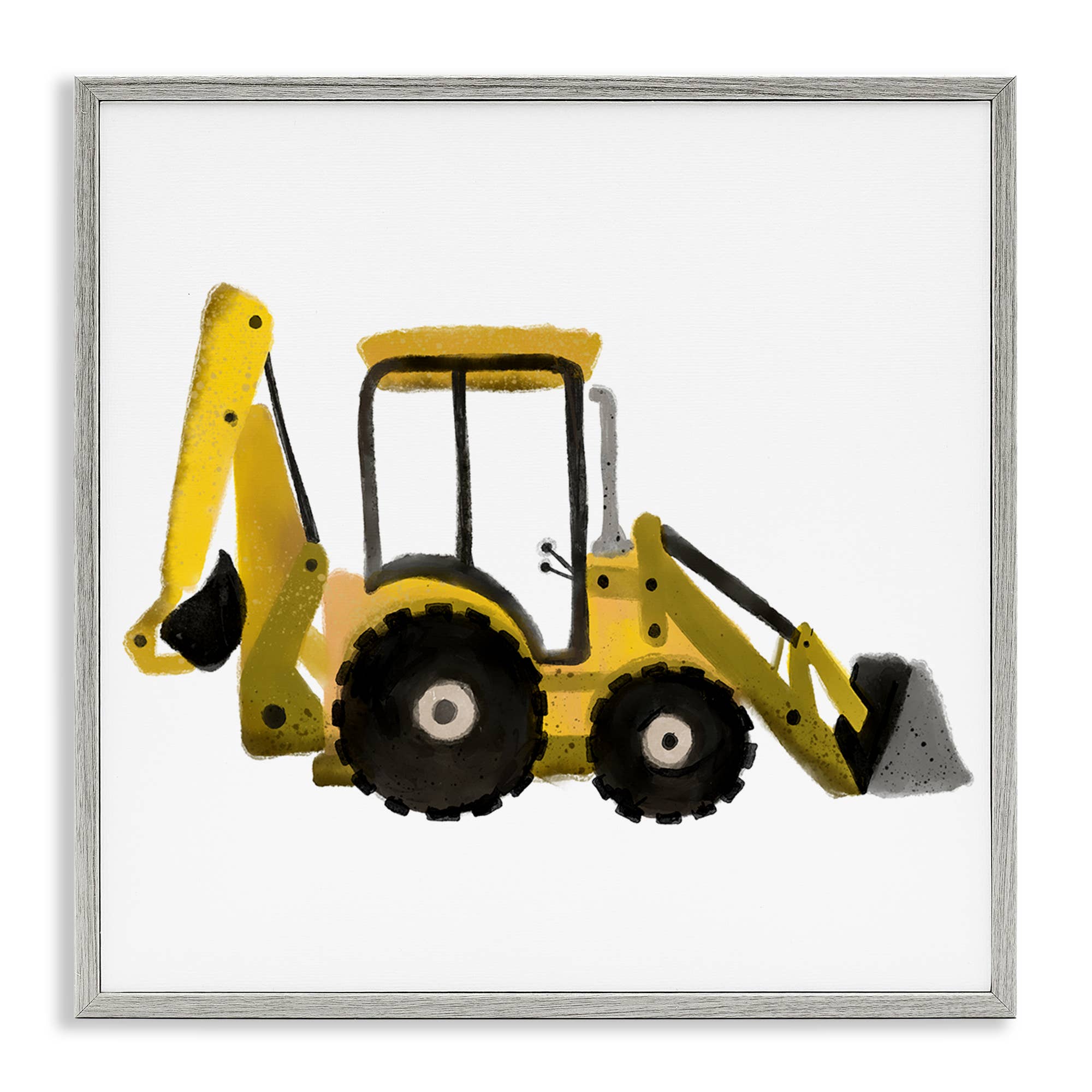 Stupell Industries - Vendita all'ingrosso Decorazione da parete - Bambini e neonati - Arte Incorniciata con Bulldozer Semplice Giallo15