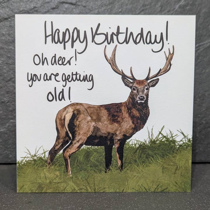 Happy Birthday - Oh Deer Birthday Card for wholesale by F and B Cards