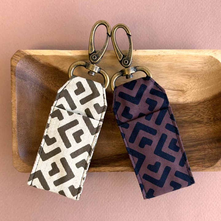 Lip Balm Bag - Lip Balm Holder - Geometric Print for wholesale by Malia Designs