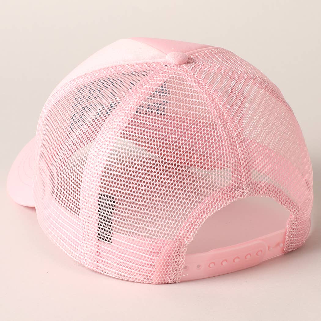 Fashion City - Wholesale Truckerpet - Dames - Meet Me At Beach Geborduurde pet van mesh op de achterkant11