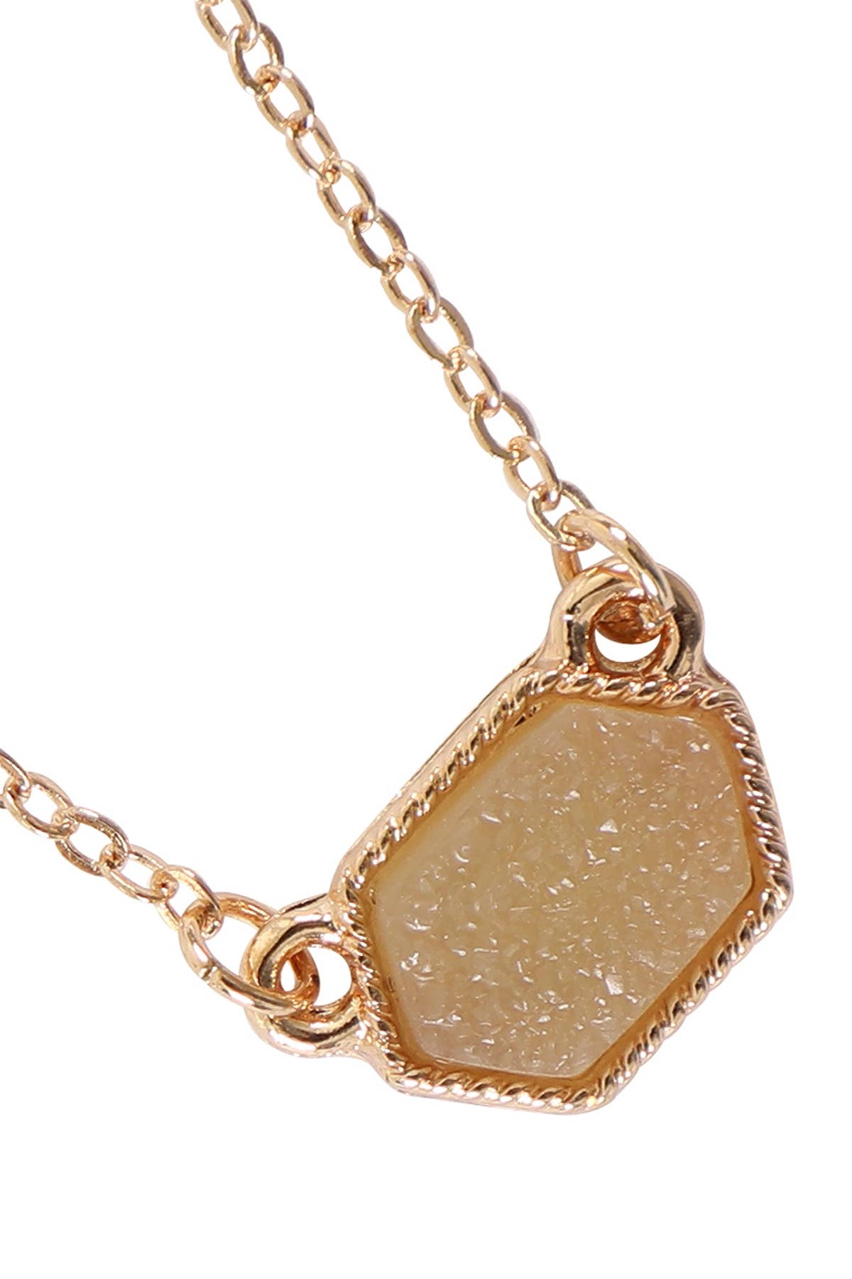 MYS Wholesale Inc - Wholesale Jewelry Set - Druzy Hexagon Pendant Necklace Earring Set22