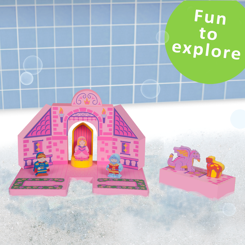 Just Think Toys – Großhandel Baukasten – Kinder – BathBlocks schwimmendes Schloss in Geschenkbox4