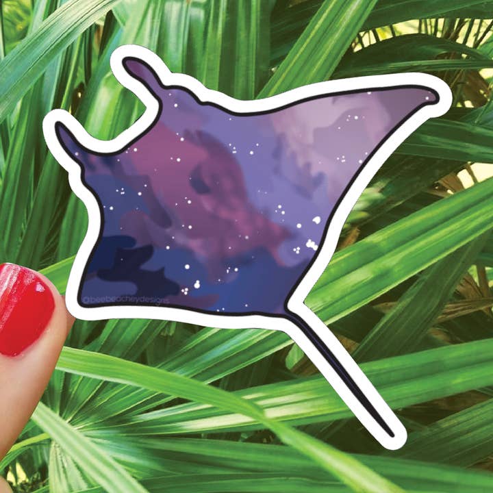 Manta Ray Sticker for wholesale by Bee Beachey Designs