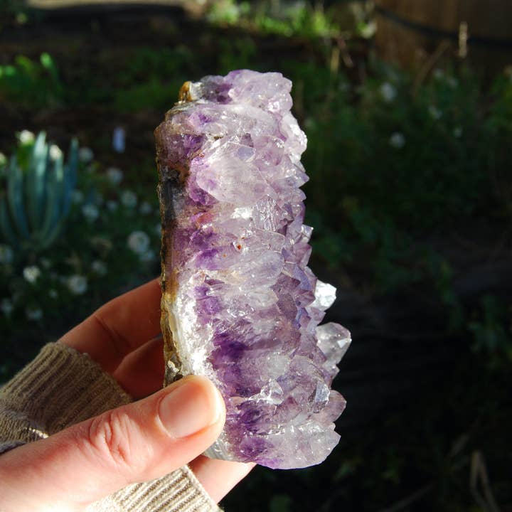 Caspar Curiosities - Wholesale Spiritual Stone/Crystal - 1.3lb Large Raw Amethyst Geode Quartz Crystal Cathedral Cluster, Self Standing, Uruguay2