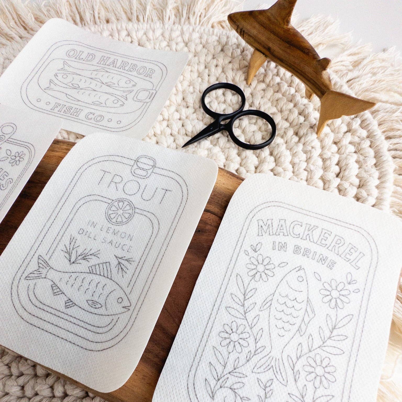 Olmsted Needlework Co. - Wholesale Embroidery/Cross Stitch Supplies - Tinned Fish Embroidery Stick and Stitch Patterns6